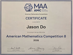 AMC 8 recognition